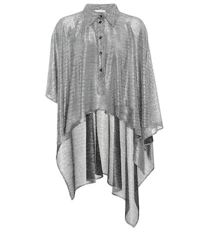 Christopher Kane Metallic Dipped Hem Shirt
