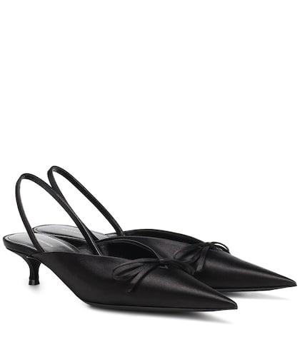 Bottega Veneta Knife Satin Slingback Pumps