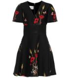 Valentino Floral Silk And Wool Dress