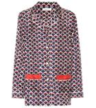 Roberto Cavalli Printed Silk Twill Pajama Shirt