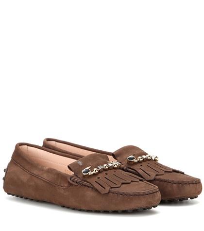 Rosie Assoulin Heaven Frangia Spilla Suede Loafers