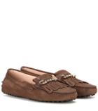 Rosie Assoulin Heaven Frangia Spilla Suede Loafers