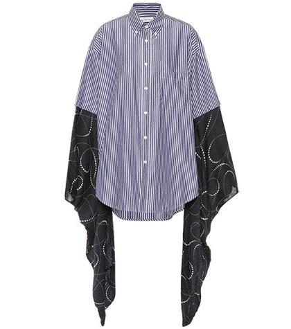Stuart Weitzman Kimono-sleeve Cotton Shirt