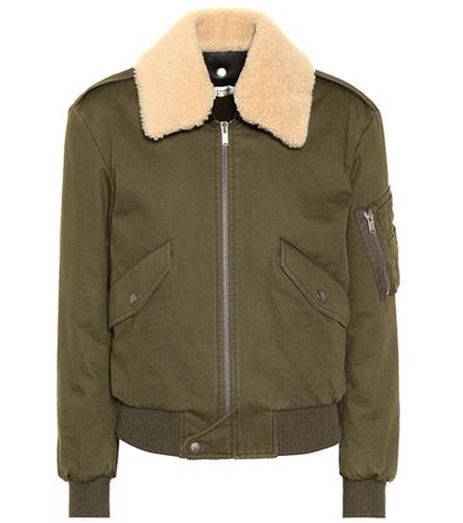 Saint Laurent Shearling-trimmed Bomber Jacket