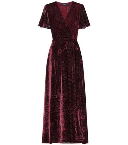 Polo Ralph Lauren Devoré Silk-blend Dress