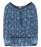Mansur Gavriel Maharaja Printed Silk Top