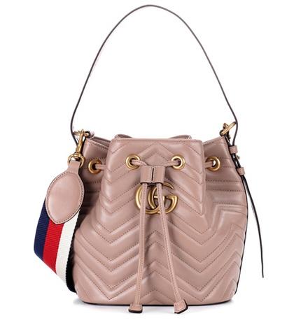 Gucci Gg Marmont Leather Bucket Bag
