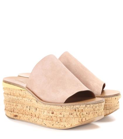 Chlo Camille Suede Platform Sandals