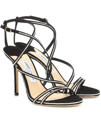Roksanda Dudette 100 Embellished Suede Sandals