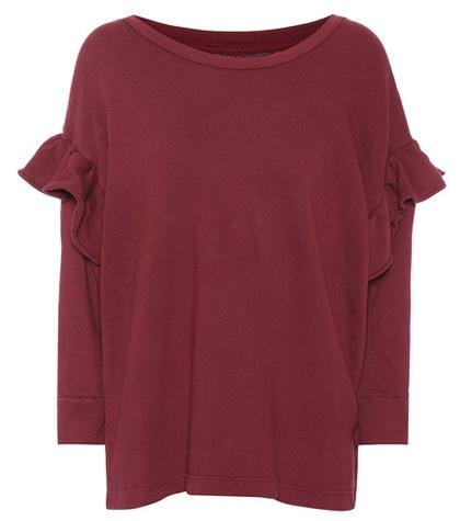 Current/elliott The Ruffle Cotton Sweatshirt