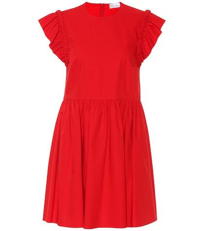 Redvalentino Ruffled Cotton Poplin Dress