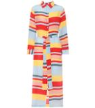 The Upside Striped Silk Shirt Dress
