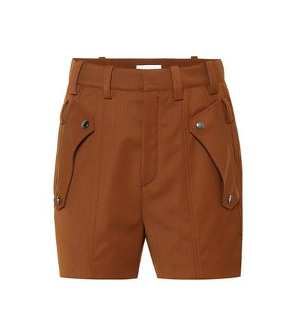 Chlo Wool Twill Shorts