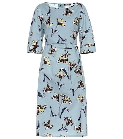 S Max Mara Ragno Floral Stretch Cotton Dress