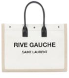Saint Laurent Rive Gauche Leather-trimmed Shopper