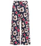S Max Mara Solista Floral Cropped Wide-leg Pants