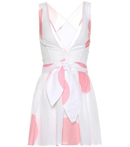 Alexandra Miro Raphaela Dotted Cotton Minidress