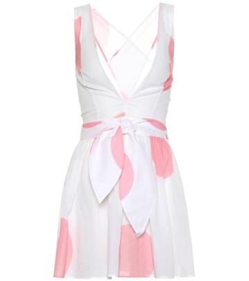 Alexandra Miro Raphaela Dotted Cotton Minidress