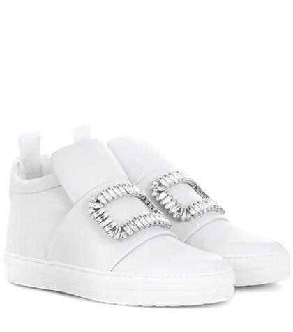 Roger Vivier Sneaky Viv Embellished High-top Leather Sneakers