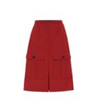 Chlo High-rise Wool-crêpe Skirt