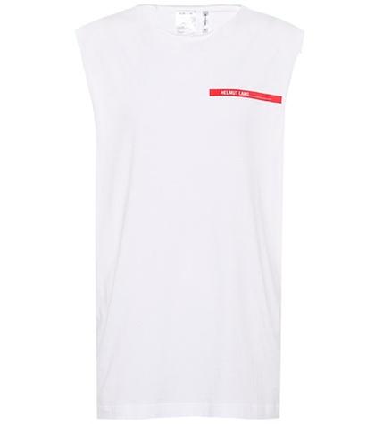Helmut Lang Raw Edge Cotton Tank Top