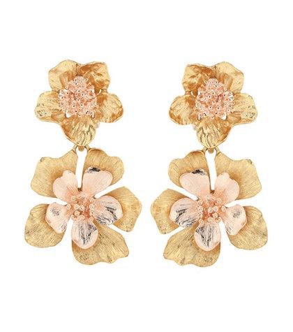 Oscar De La Renta Floral Clip-on Earrings