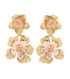 Oscar De La Renta Floral Clip-on Earrings