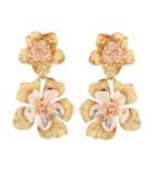 Oscar De La Renta Floral Clip-on Earrings