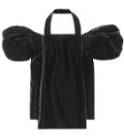 Saint Laurent Velvet Off-the-shoulder Dress