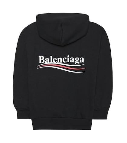 Balenciaga Kids Printed Cotton Hoodie