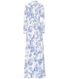Oscar De La Renta Printed Silk Georgette Maxi Dress