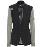 Veronica Beard Dickey Leather And Wool-blend Blazer