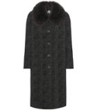 Prada Fur-trimmed Virgin Wool And Mohair-blend Coat