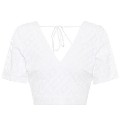 She Made Me Sita Cropped Cotton Top