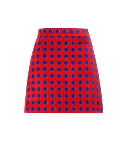 Miu Miu Exclusive To Mytheresa.com – Polka-dotted Cotton Terrycloth Skirt