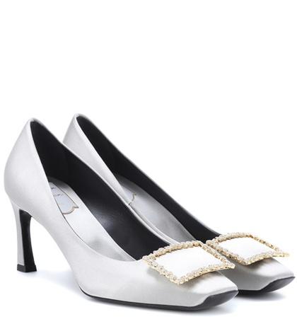 Roger Vivier Decollete Trompette Stella Satin Pumps