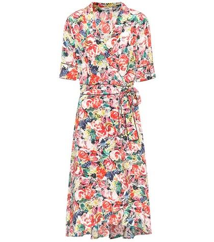 Fendi Maple Silk Wrap Dress