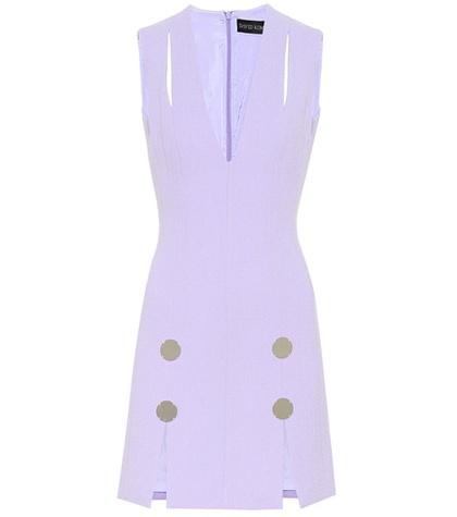 David Koma Wool Crêpe Shift Dress