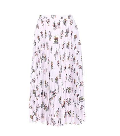 Aquazzura Printed Plissé Fold Skirt