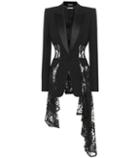 Christian Louboutin Lace Trim Wool And Silk-blend Jacket