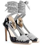 Altuzarra Leather And Gingham Lace-up D'orsay Pumps