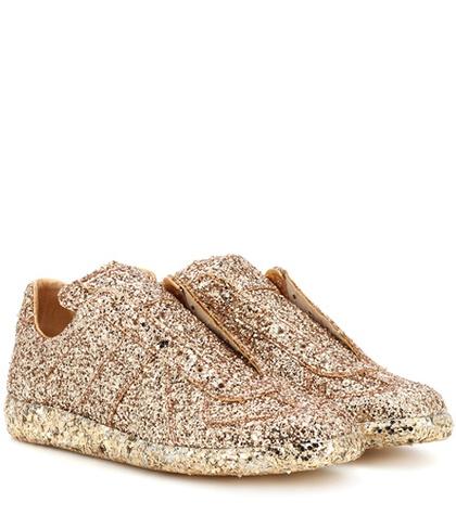 Maison Margiela Glittered Slip-on Sneakers