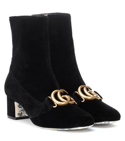 Adidas By Stella Mccartney Embellished Velvet Ankle Boots