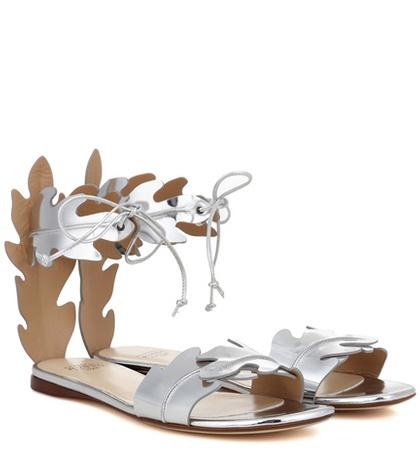 Francesco Russo Metallic Leather Sandals