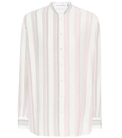 Victoria Beckham Striped Silk Shirt