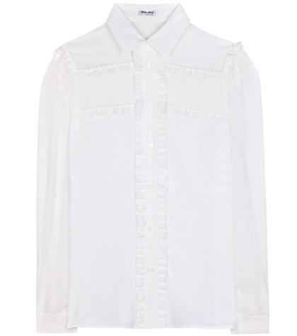 Miu Miu Ruffled Silk Shirt