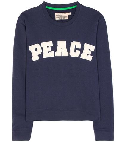 Tory Sport Letterman Cotton Sweatshirt