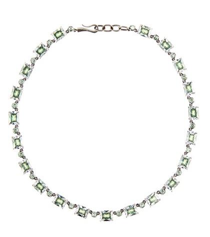 Bottega Veneta Silver And Cubic Zirconia Necklace