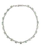 Bottega Veneta Silver And Cubic Zirconia Necklace