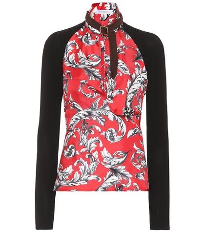 Jw Anderson Filigree Printed Silk Top
